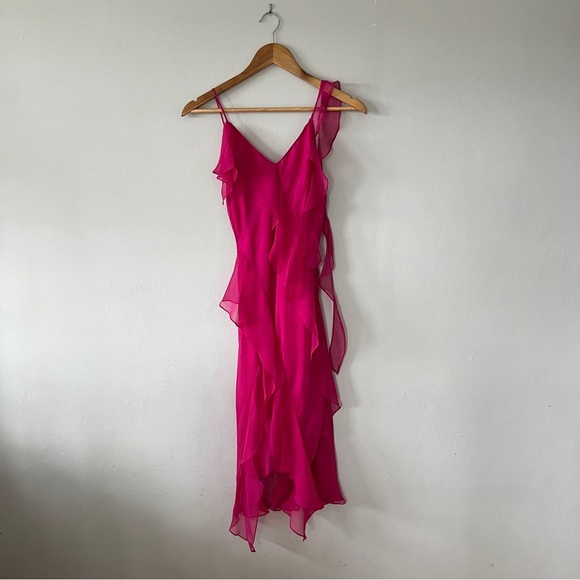 Amanda Uprichard Cassilda Gown maxi dress in Berry Size XS - Picture 4 of 12